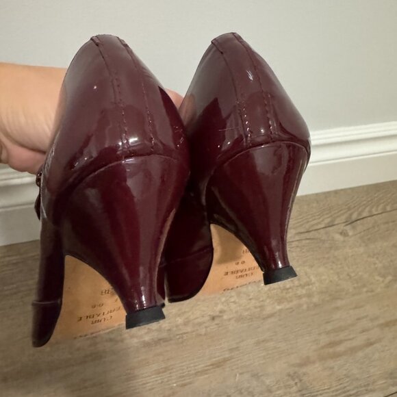 Repetto | Burgundy Mini Heel Mary Janes - Size EU 38 - Picture 8 of 16